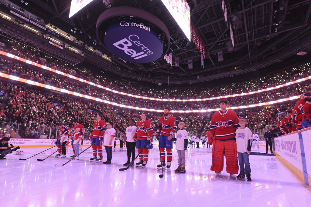 The Canadiens pay tribute to children of Leucan