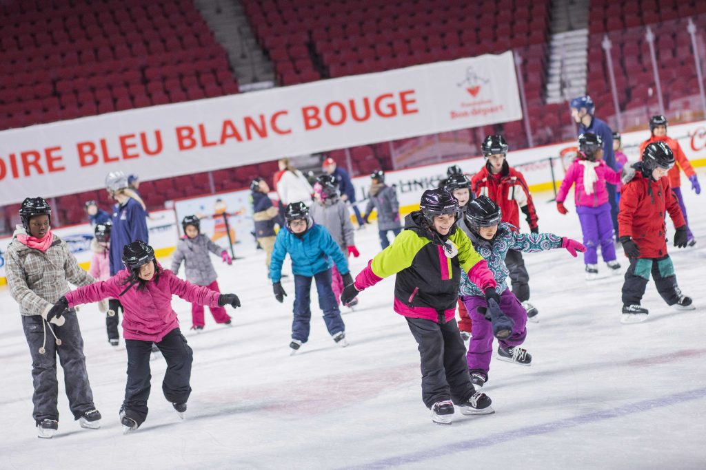 Skate on the Bell Centre ice in support of our BLEU BLANC BOUGE program