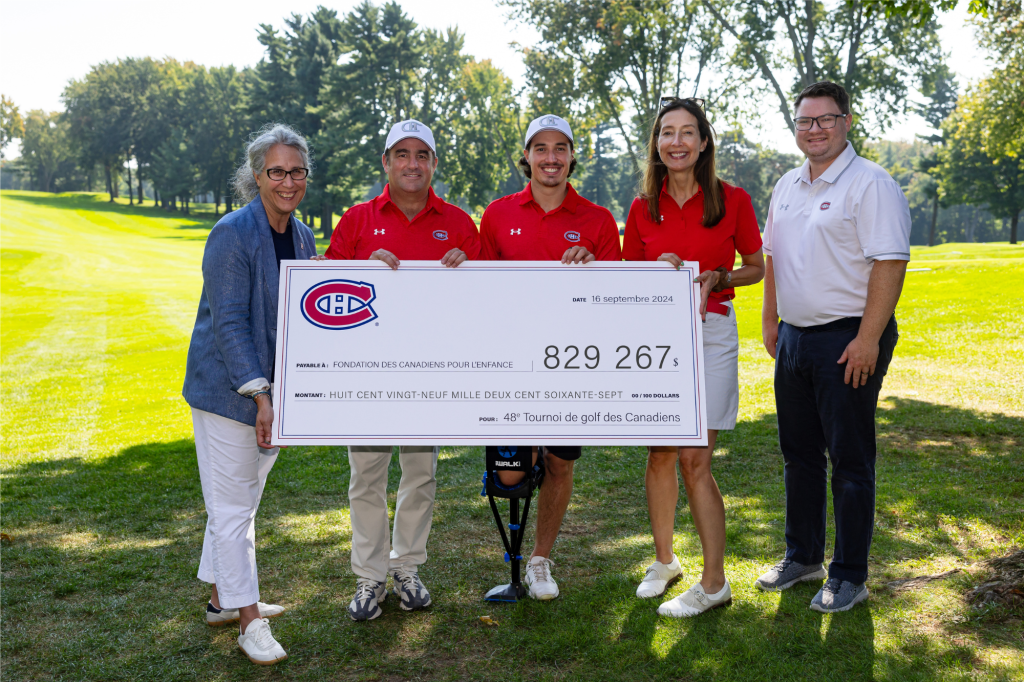 Le Tournoi de golf des Canadiens récolte plus de 829 000 $ pour la Fondation